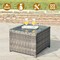 Patio Furniture Set: 4 Piece Wicker Rattan Conversation Set for Yard Porch with Loveseat Chairs, Coffee Table, and High Back Couch for All Weather. Color: Beige